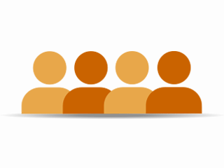 Orange people icon