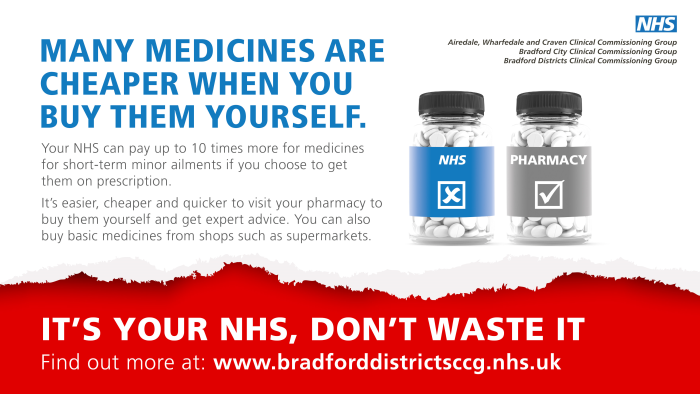 Many medicines are cheaper when you buy them yourself. 